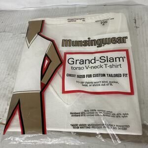 Vintage Munsingwear Undershirt V Neck T Shirt Mens 46 Grand Slam USA Deadstock